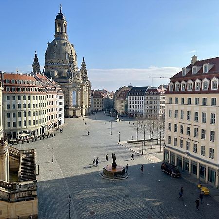 Luxus Suite Mit Einmaligem Blick Auf Die Frauenkirche Дрезден Экстерьер фото