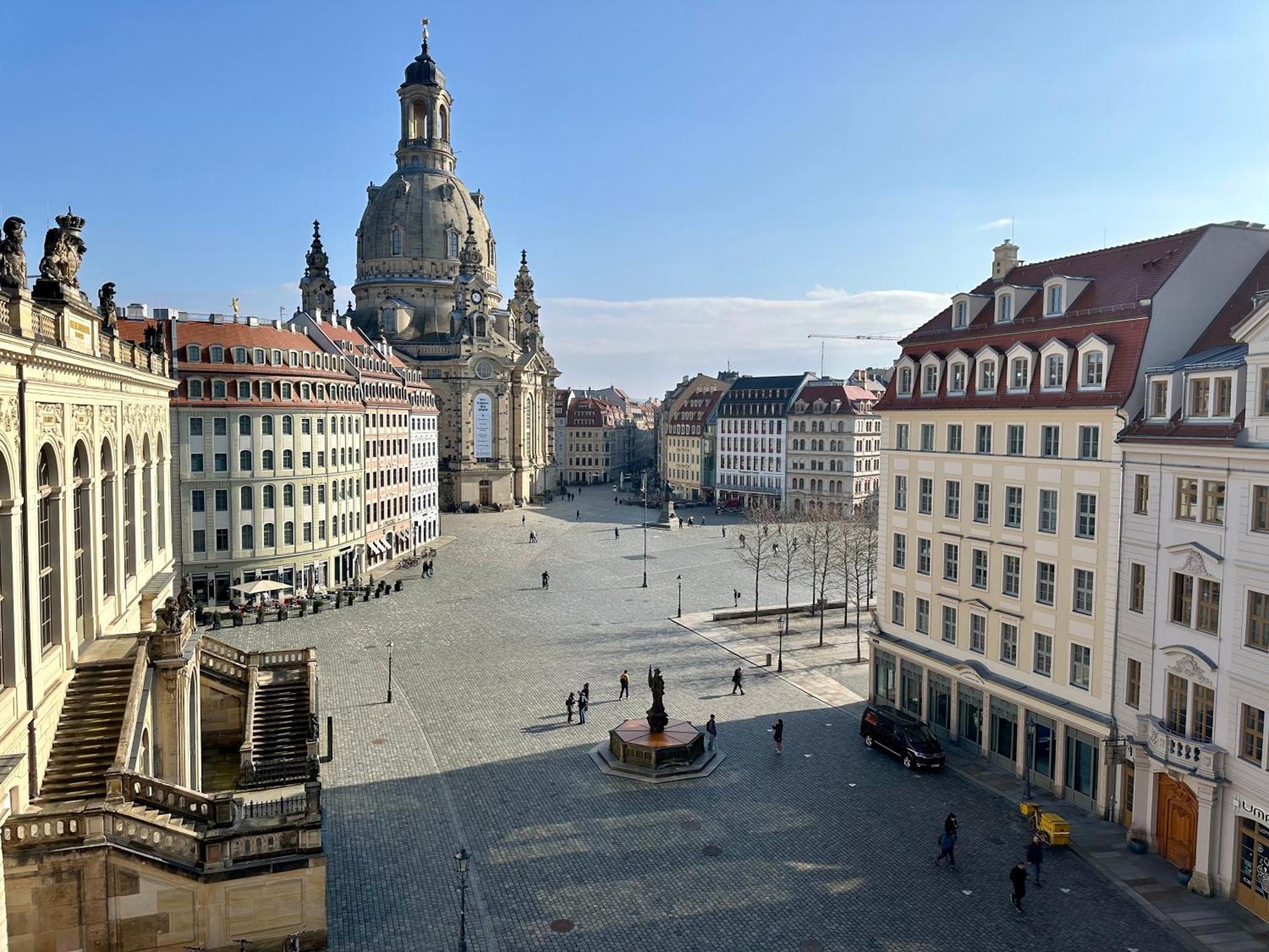 Luxus Suite Mit Einmaligem Blick Auf Die Frauenkirche Дрезден Экстерьер фото
